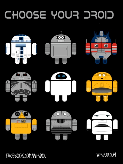 fun, funny, t-shirt, divertido, gracioso, camiseta, droid, androide, r2d2, bender, c3po, terminator, optimus prime, eve, wall-e, marvin, mashup