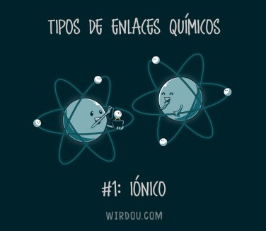ciencia, humor, divertido, gracioso, enlaces, química, iónico, covalente, metálico, electrones, átomos, moléculas